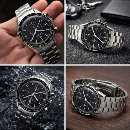 BD Men Silver Stainless Steel Strap Watch